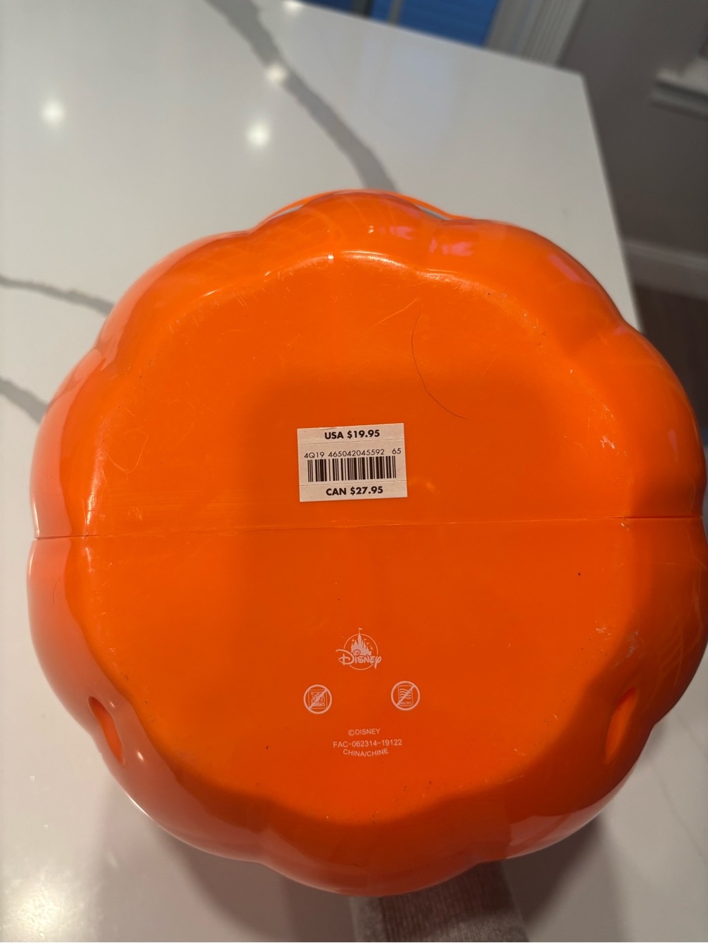 Disney Orange Glow In The Dark Mickey Pumpkin Candy Bucket - Picture 6 of 7